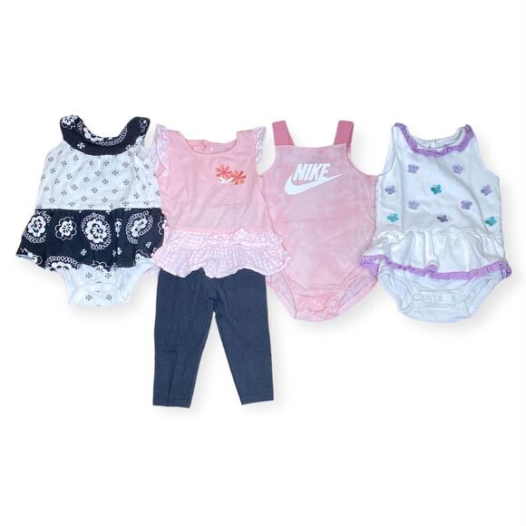 NIKE CARTER'S KOALA BABY Girl 3-6 Months Dresses Rompers Tee Leggings 5 Pieces - Picture 1 of 6